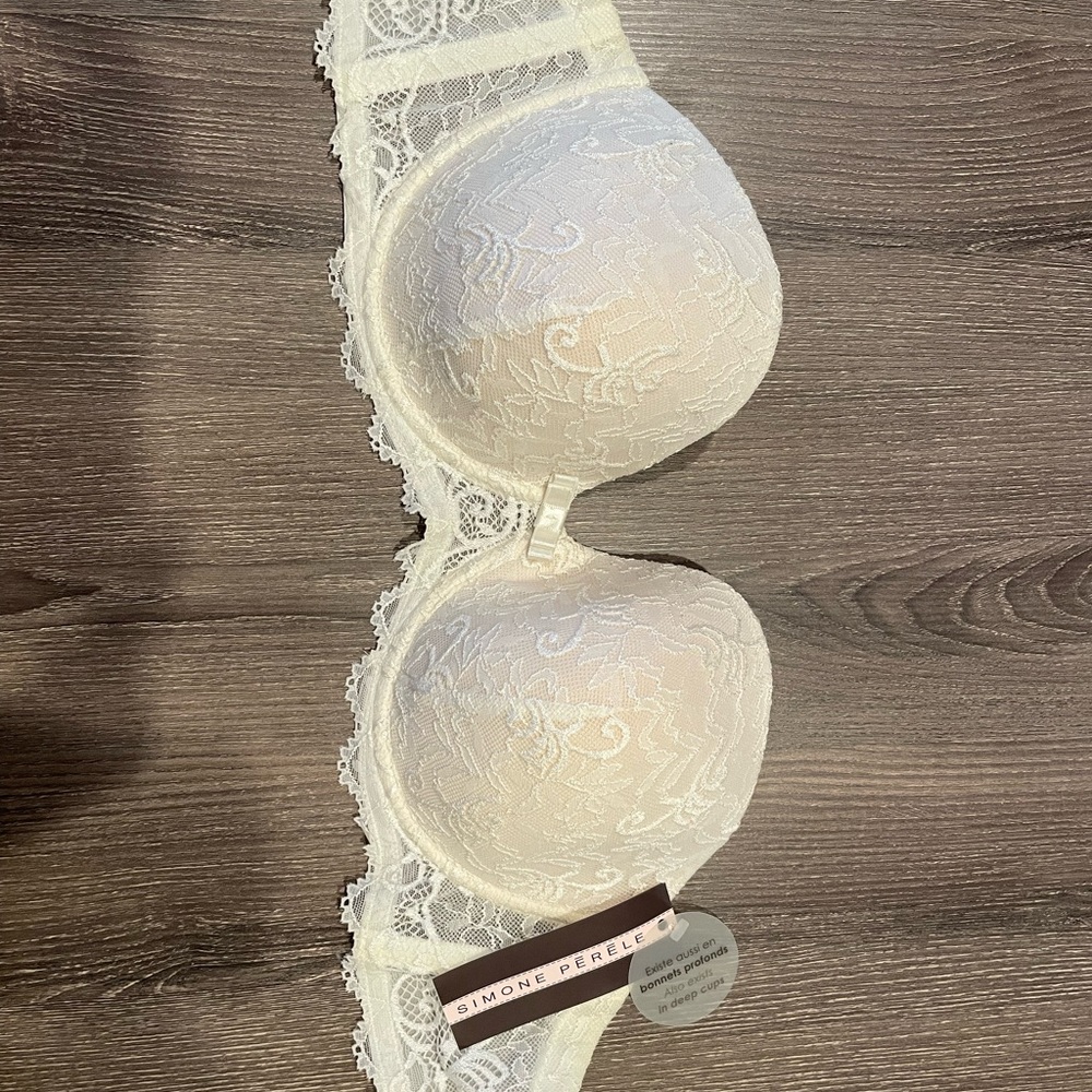 Strapless Simone Perele white/ivory bra. 32F